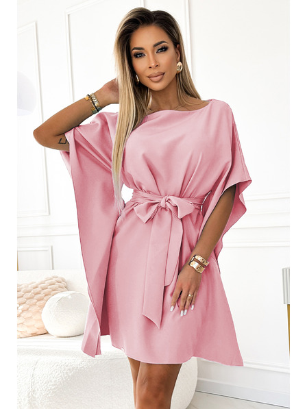 numoco SOFIA metuljaste obleke - umazano rožnate