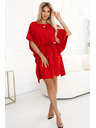 numoco SOFIA Metuljaste obleke z vezavo v pasu - rdeče