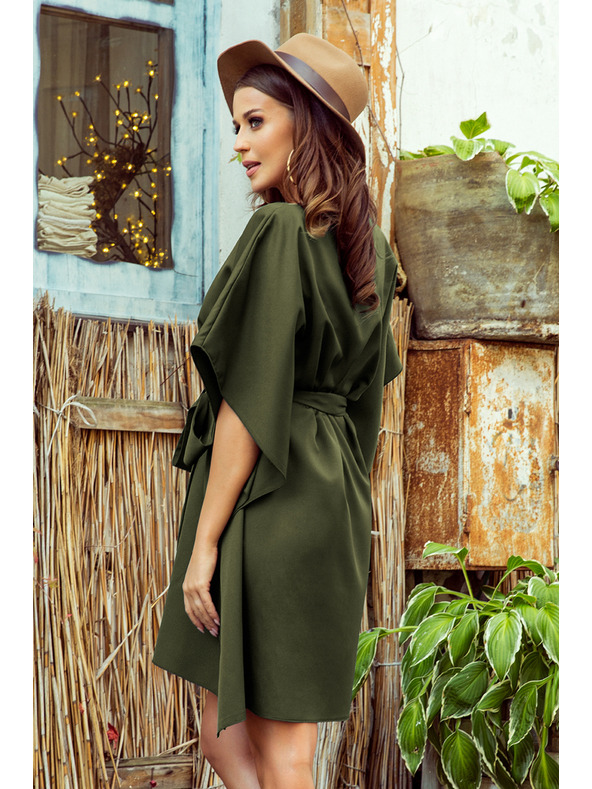 numoco SOFIA Metuljaste obleke - KHAKI