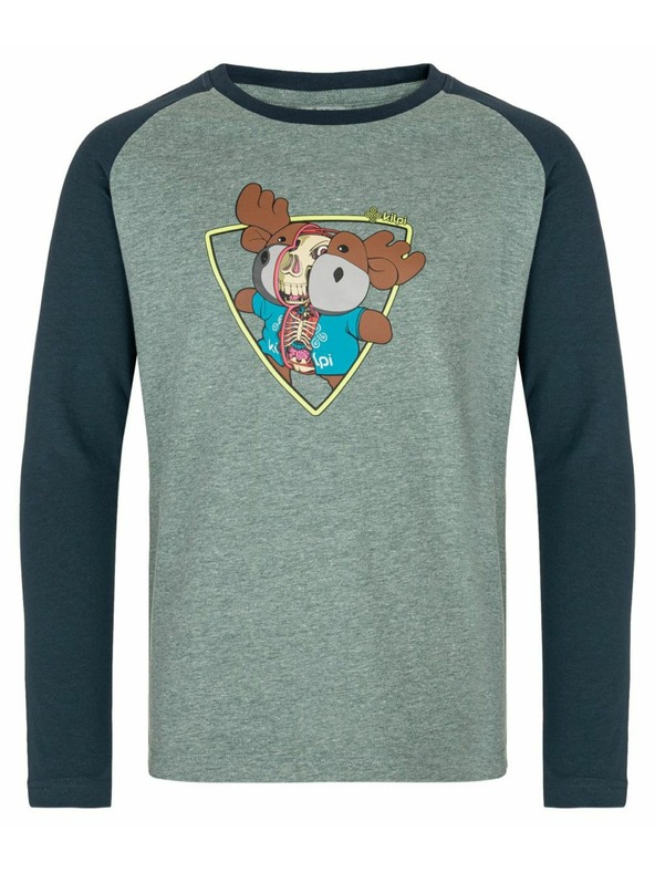 Kilpi Deška bombažna majica z dolgimi rokavi Kilpi SONIER-JB Temno zelena