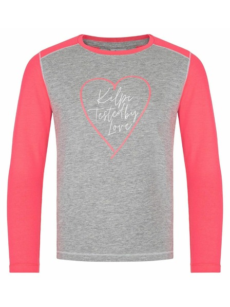 Kilpi Dekliška bombažna majica z dolgimi rokavi Kilpi SONIER-JG Svetlo siva
