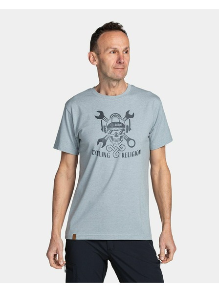 Kilpi Moška bombažna majica Kilpi SKULLY-M Svetlo siva