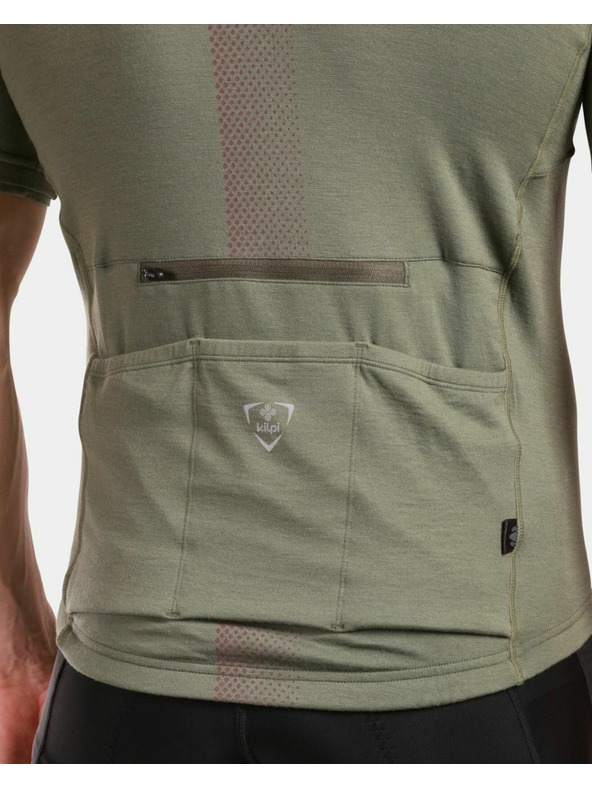 Kilpi Moški kolesarski dres iz merinove volne Kilpi PETRANA-M Khaki