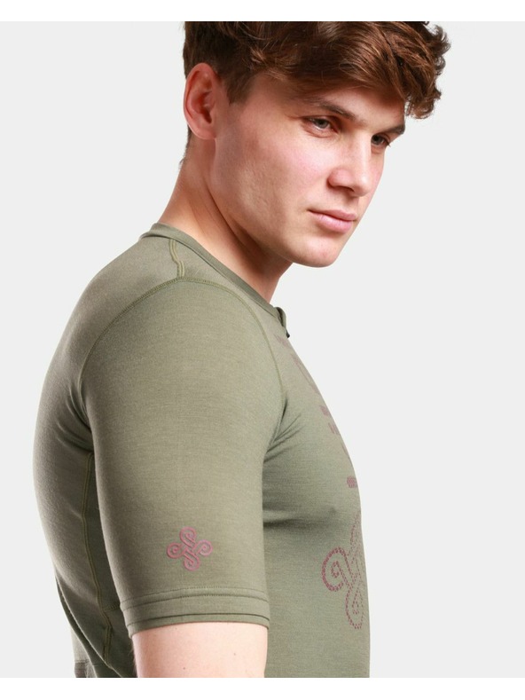 Kilpi Moški kolesarski dres iz merinove volne Kilpi PETRANA-M Khaki