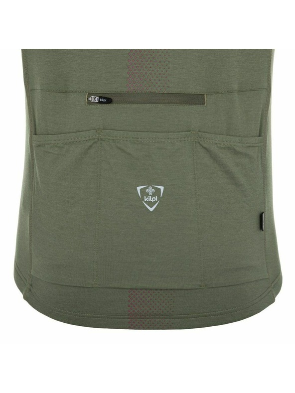 Kilpi Moški kolesarski dres iz merinove volne Kilpi PETRANA-M Khaki