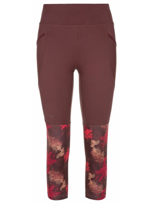 Kilpi Ženske 3/4 fitnes legice Kilpi SOLAS-W Temno rdeča