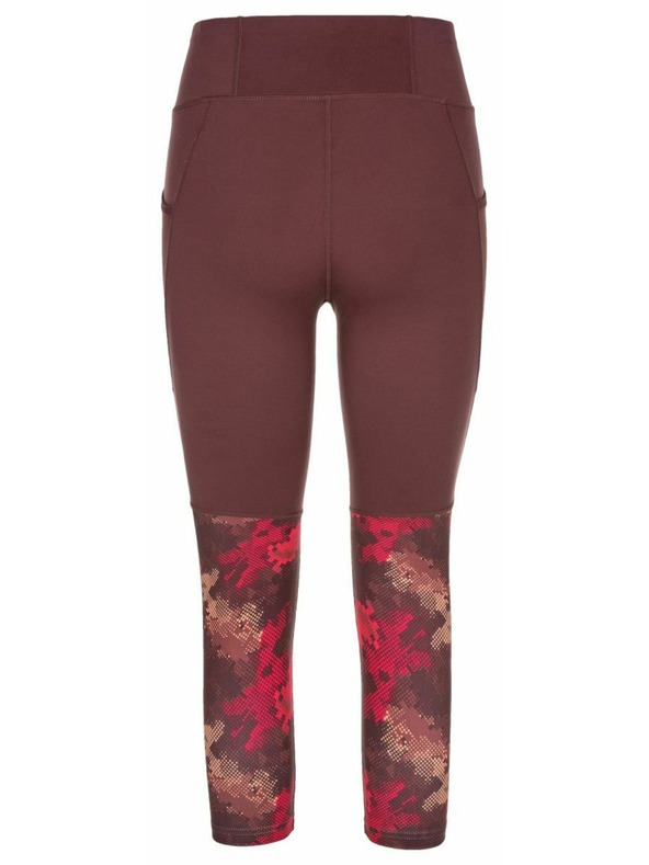 Kilpi Ženske 3/4 fitnes legice Kilpi SOLAS-W Temno rdeča