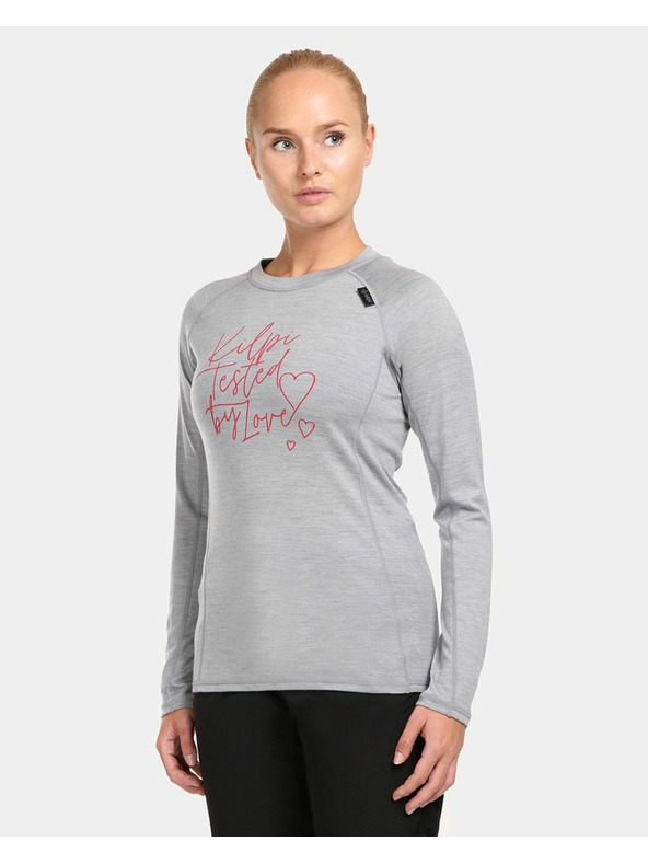 Kilpi Ženska funkcionalna majica z dolgimi rokavi Kilpi MAVORA TOP-W Svetlo siva