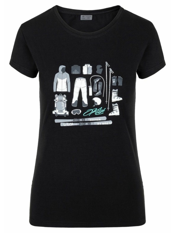 Kilpi Ženska majica s kratkimi rokavi Kilpi TORNES-W Črna