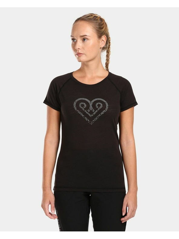 Kilpi Ženska majica iz merino volne Kilpi ZARJA-W Črna