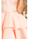 numoco ALEXIS - Ekskluzivne obleke z čipko in izrezom - pastelno roza