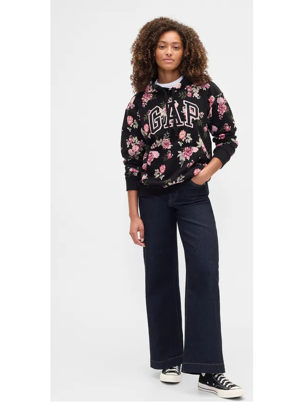 GAP Mikina s logom a fleecom GAP