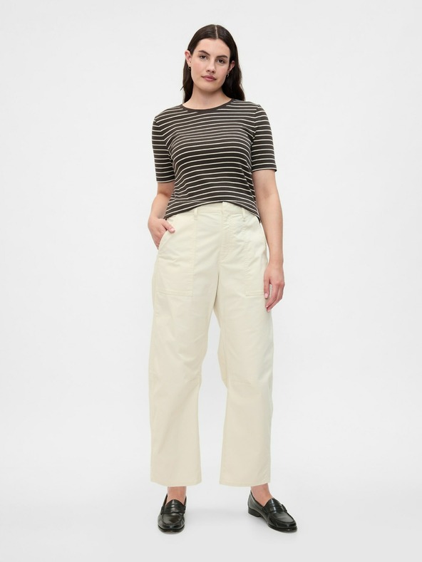 GAP Ženske hlače High Rise Barrel Khakis GAP