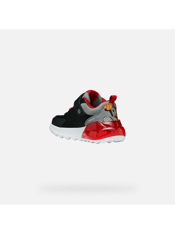 Geox Črni deški svetleči čevlji Geox Activart Illuminus