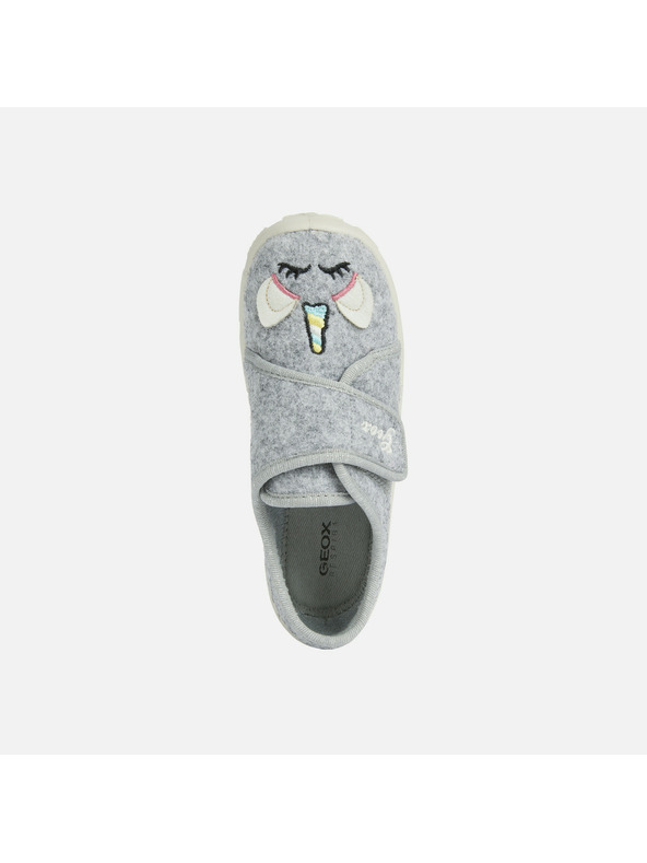 Geox Sivi dekliški copati Geox Nymel