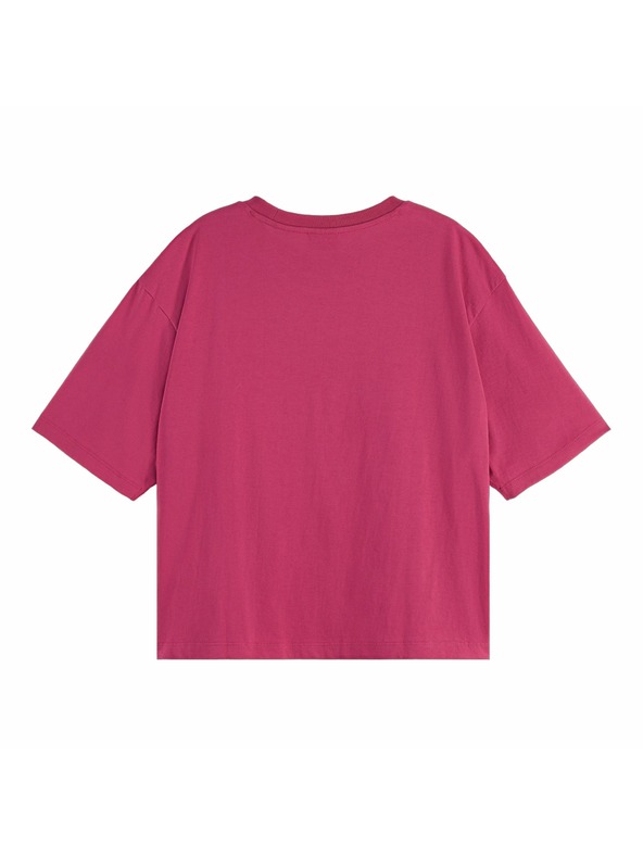 Scotch & Soda Temno rožnata ženska majica Scotch & Soda