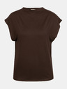 Orsay Temno rjava ženska majica s kratkimi rokavi ORSAY