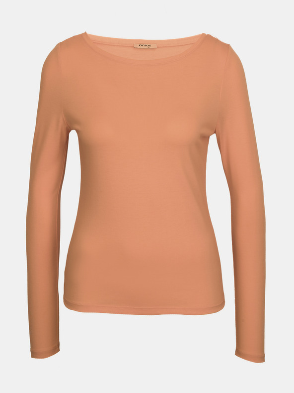 Orsay Svetlo rjava ženska majica z dolgimi rokavi ORSAY