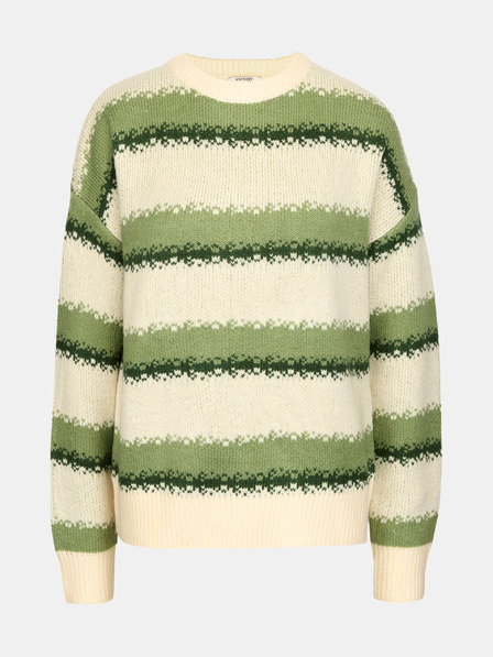 Orsay Zelen ženski črtasti pulover ORSAY