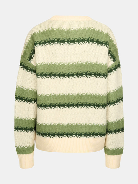 Orsay Zelen ženski črtasti pulover ORSAY