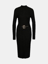 Orsay Črna ženska midi obleka s pasom ORSAY