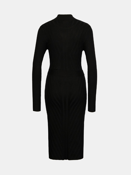 Orsay Črna ženska midi obleka s pasom ORSAY