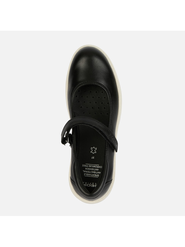 Geox Črni deklinski balerinski čevlji Geox Casey