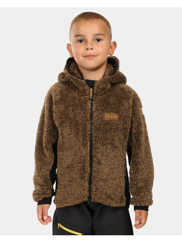 Kilpi Fantovska kosmatа flis jopa s kapuco Kilpi NORKA-JB Rjava