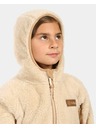 Kilpi Dekliška kosmatа flis jopa s kapuco Kilpi NORKA-JG Bež