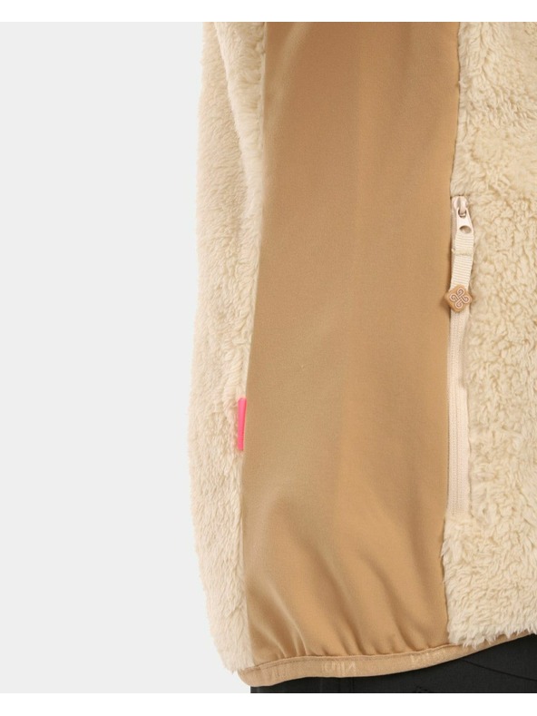 Kilpi Dekliška kosmatа flis jopa s kapuco Kilpi NORKA-JG Bež