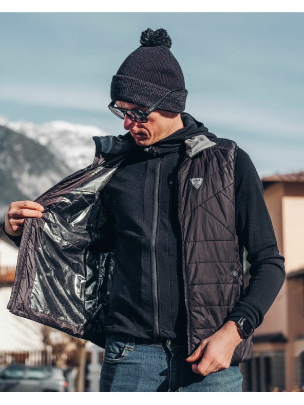 Kilpi Moški telovnik z vgrajenimi grelnimi ploščami Kilpi HEATEO-M Black