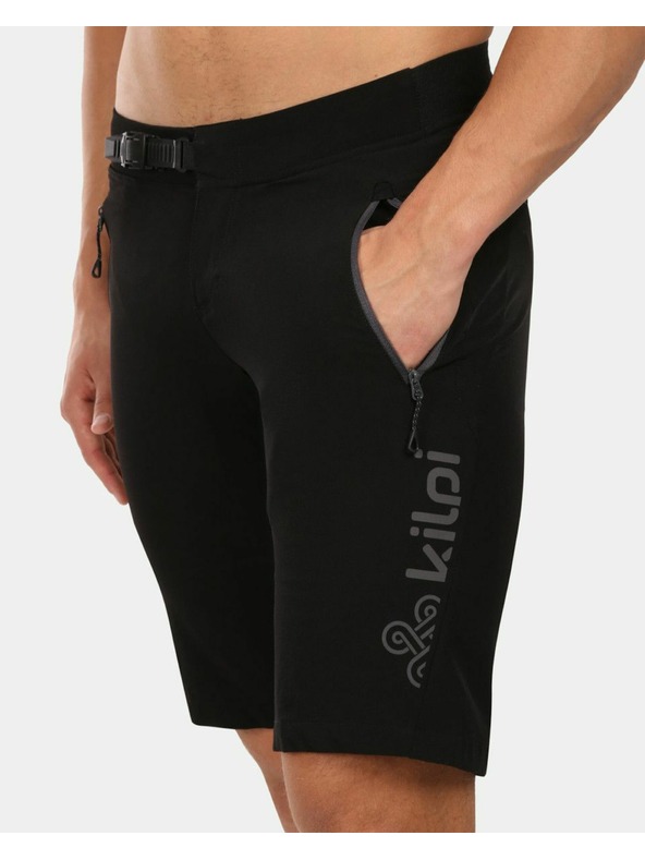Kilpi Pánske cyklistické kraťasy Kilpi HIXON-M 2v1 pre horskú cyklistiku Čierna