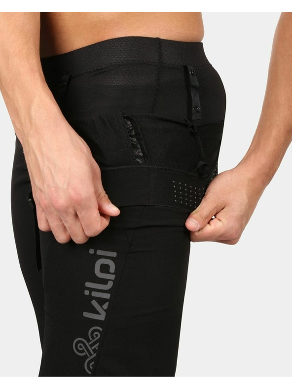 Kilpi Pánske cyklistické kraťasy Kilpi HIXON-M 2v1 pre horskú cyklistiku Čierna