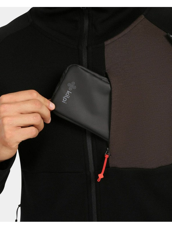 Kilpi Moški pulover iz merino volne s kapuco Kilpi MERINI-M Črna