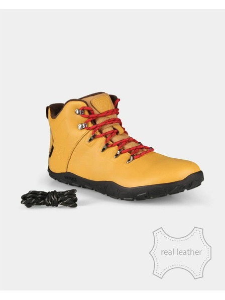 Kilpi Uniseks visoka zunanja barefoot usnjana obuv Kilpi BARE LEATHER HIGH-U Bež