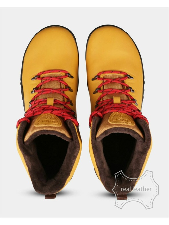 Kilpi Uniseks visoka zunanja barefoot usnjana obuv Kilpi BARE LEATHER HIGH-U Bež