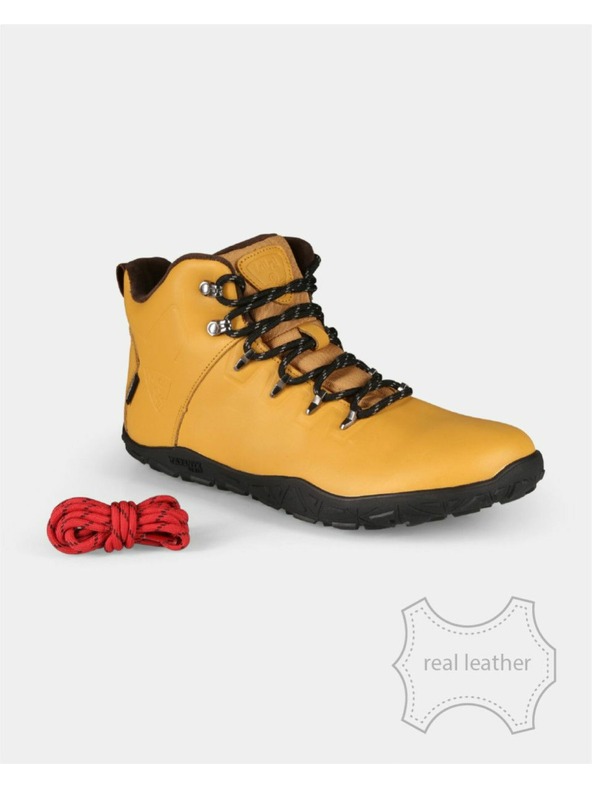 Kilpi Uniseks visoka zunanja barefoot usnjana obuv Kilpi BARE LEATHER HIGH-U Bež