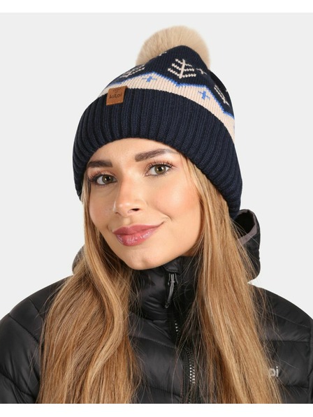 Kilpi Ženska zimska modna kapa Kilpi CARMEN-W Temno modra