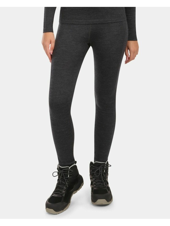 Kilpi Ženske termo hlače iz MERINO WOOL Kilpi MAVORA BOTTOM-W Črna