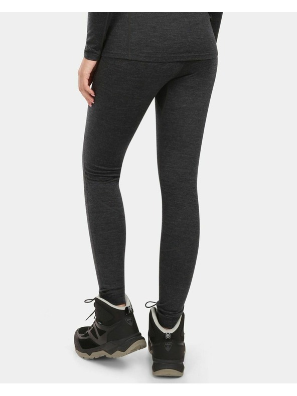 Kilpi Ženske termo hlače iz MERINO WOOL Kilpi MAVORA BOTTOM-W Črna