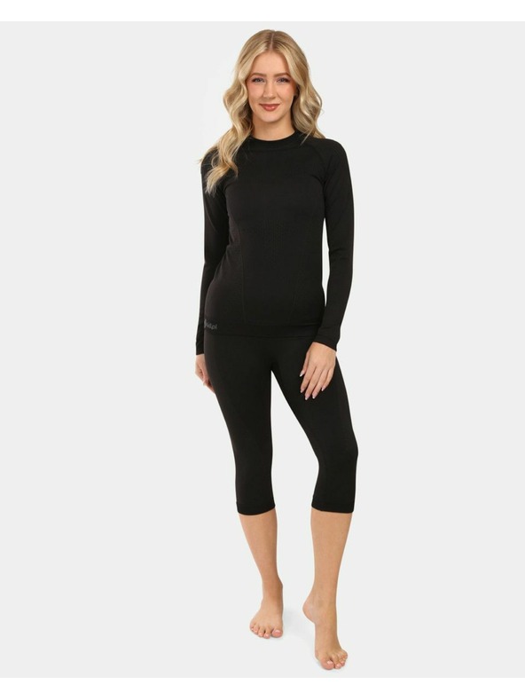 Kilpi Ženska brezšivna termo majica z dolgimi rokavi Kilpi CAROL-W Črna