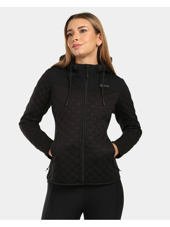 Kilpi Ženska topla flis jopica s kapuco Kilpi NEVIA-W Črna