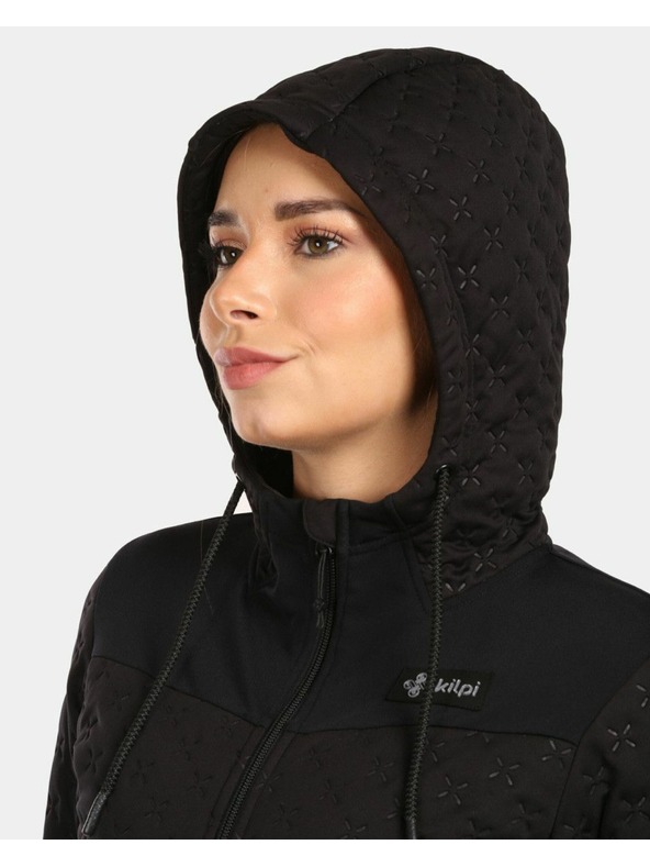 Kilpi Ženska topla flis jopica s kapuco Kilpi NEVIA-W Črna