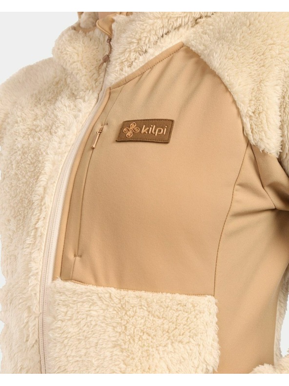 Kilpi Ženska kosmata flis jopica s kapuco Kilpi NORKA-W Bež