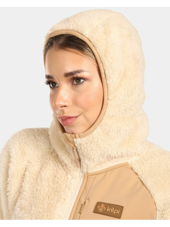Kilpi Ženska kosmata flis jopica s kapuco Kilpi NORKA-W Bež