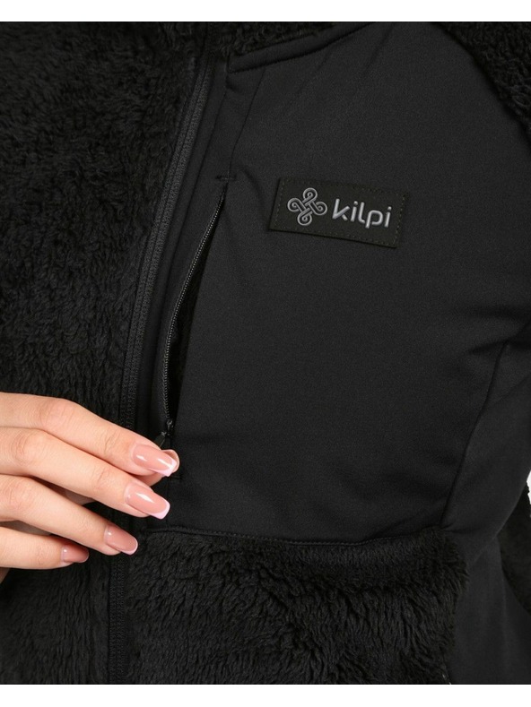 Kilpi Ženska kosmatena flis jopa s kapuco Kilpi NORKA-W Črna