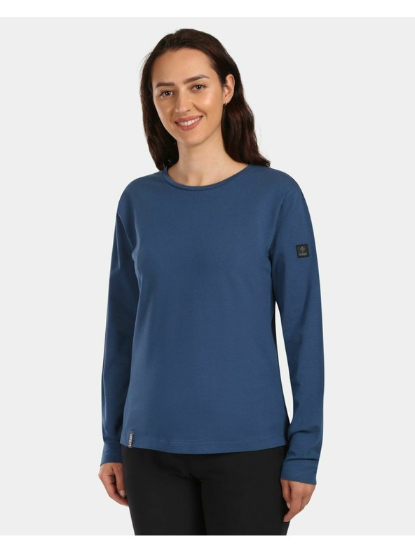 Kilpi Ženska bombažna majica z dolgimi rokavi Kilpi PROMOX-W Temno modra