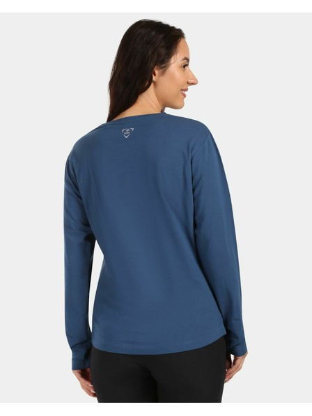 Kilpi Ženska bombažna majica z dolgimi rokavi Kilpi PROMOX-W Temno modra