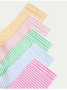 Marks & Spencer Prugaste nogavice z visokim deležem bombaža, komplet 5 parov (6 malo – 7 veliko) Marks & Spencer večbarvna