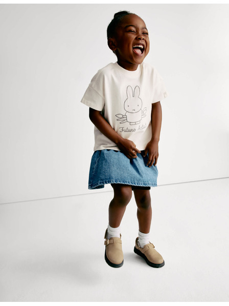 Marks & Spencer Majica Miffy™ z visokim deležem bombaža (1–8 let) Marks & Spencer smetanasta